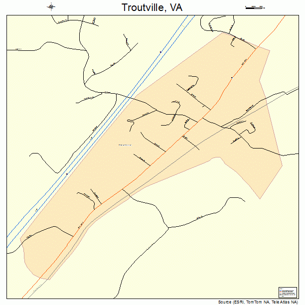 Troutville, VA street map