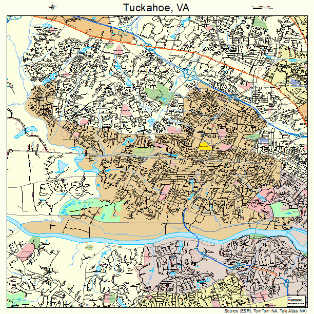 Tuckahoe, VA street map