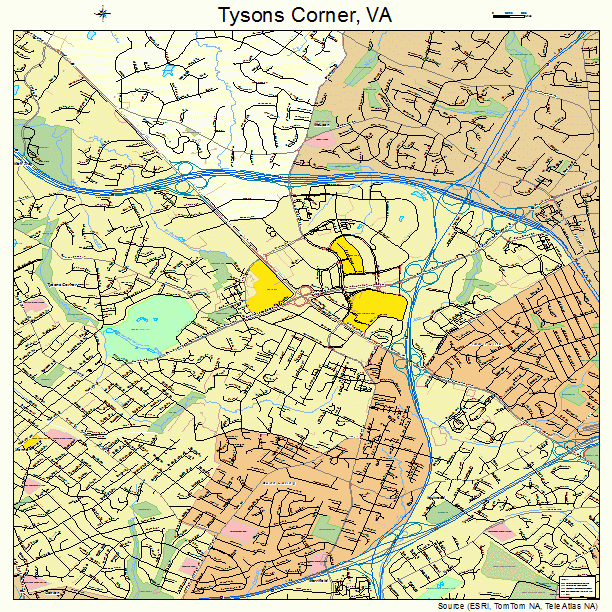 Tysons Corner, VA street map