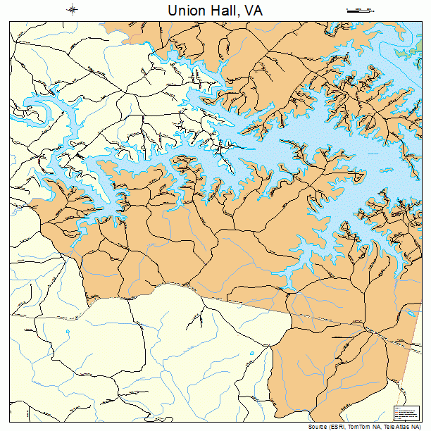 Union Hall, VA street map