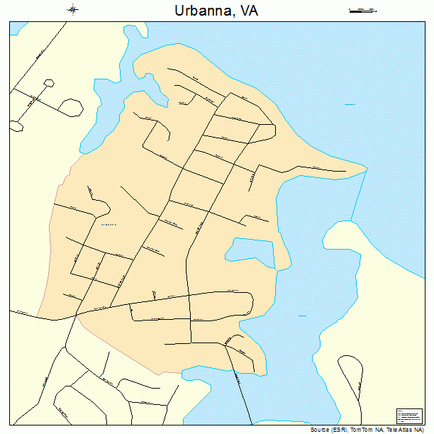 Urbanna, VA street map