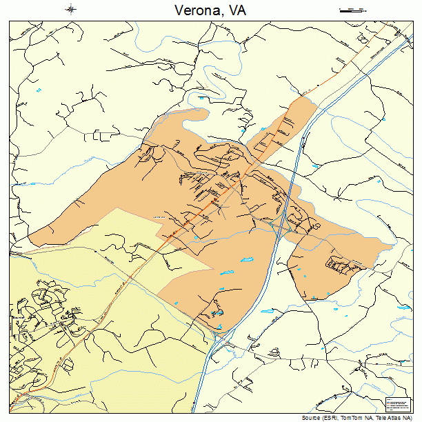 Verona, VA street map