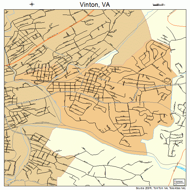 Vinton, VA street map