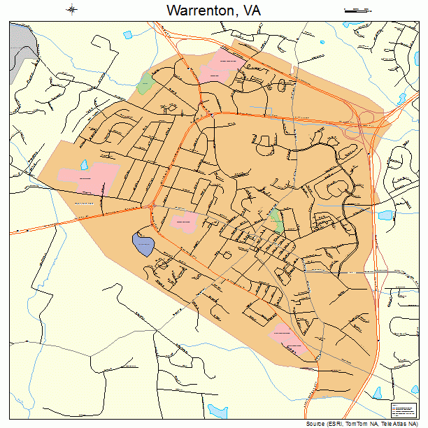 Warrenton, VA street map