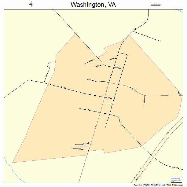 Washington, VA street map