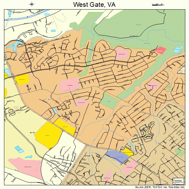 West Gate, VA street map