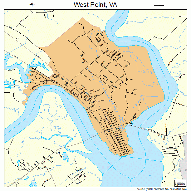 West Point, VA street map