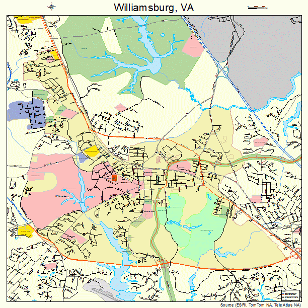 Williamsburg, VA street map