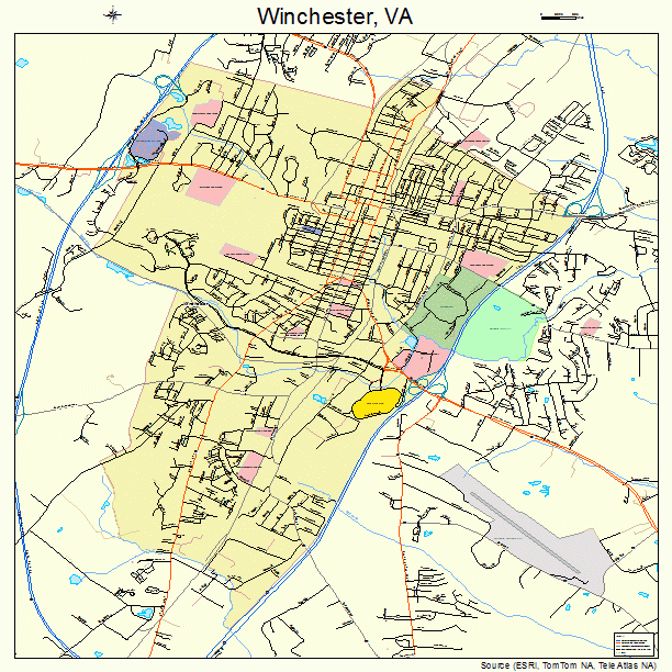 Winchester, VA street map
