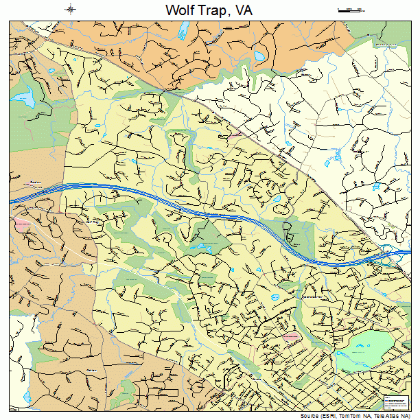 Wolf Trap, VA street map