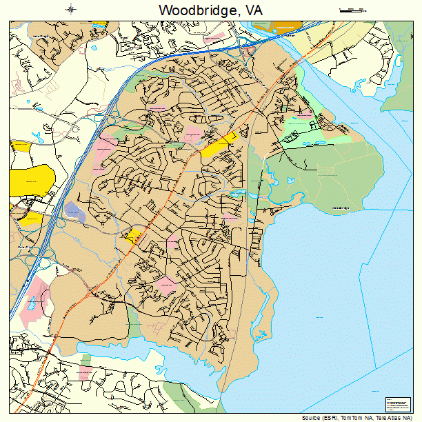 Woodbridge, VA street map
