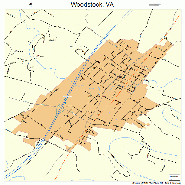 Woodstock, VA street map