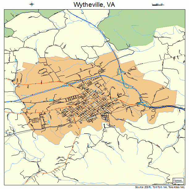 Wytheville, VA street map
