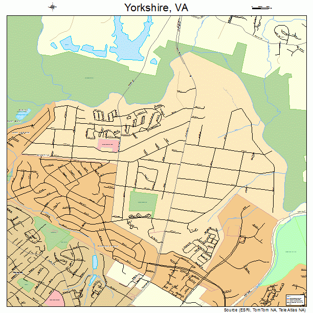 Yorkshire, VA street map