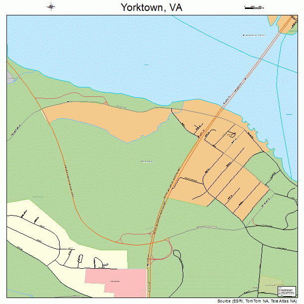 Yorktown, VA street map