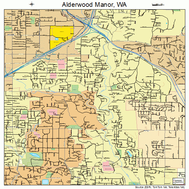 Alderwood Manor, WA street map