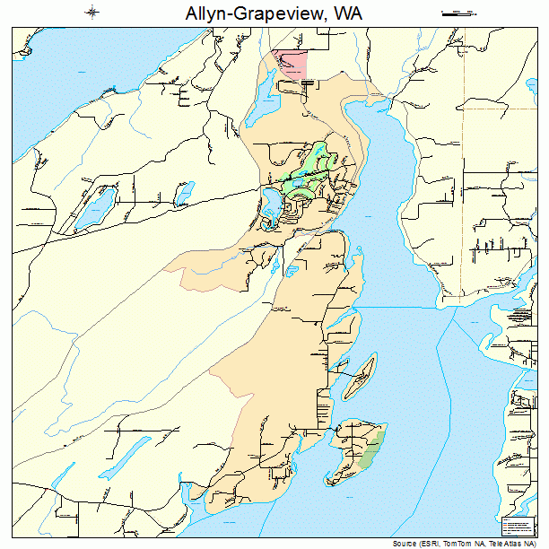 Allyn-Grapeview, WA street map