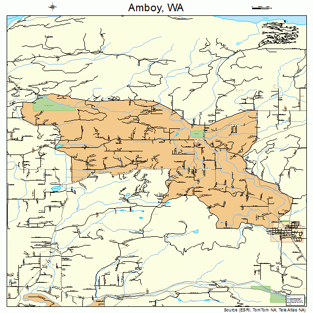 Amboy, WA street map