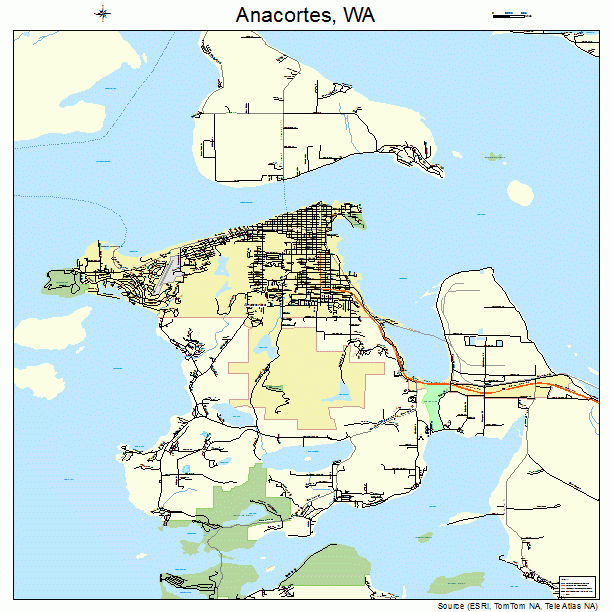 Anacortes, WA street map