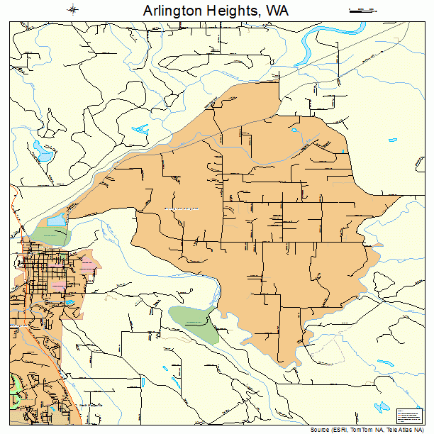 Arlington Heights, WA street map