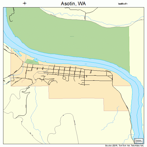 Asotin, WA street map