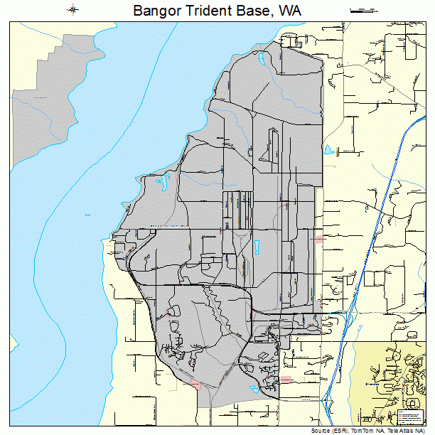 Bangor Trident Base, WA street map