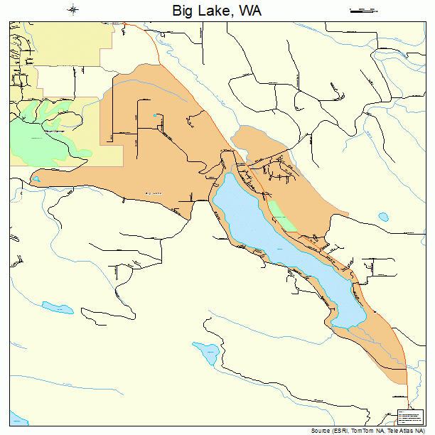 Big Lake, WA street map