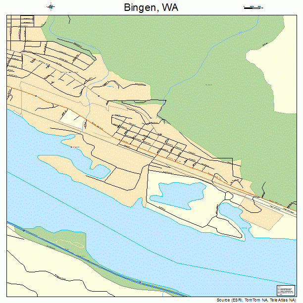 Bingen, WA street map