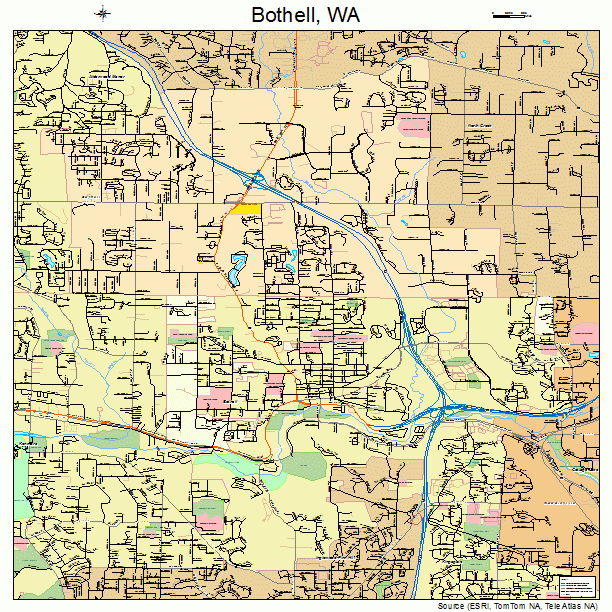 Bothell, WA street map