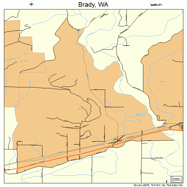 Brady, WA street map