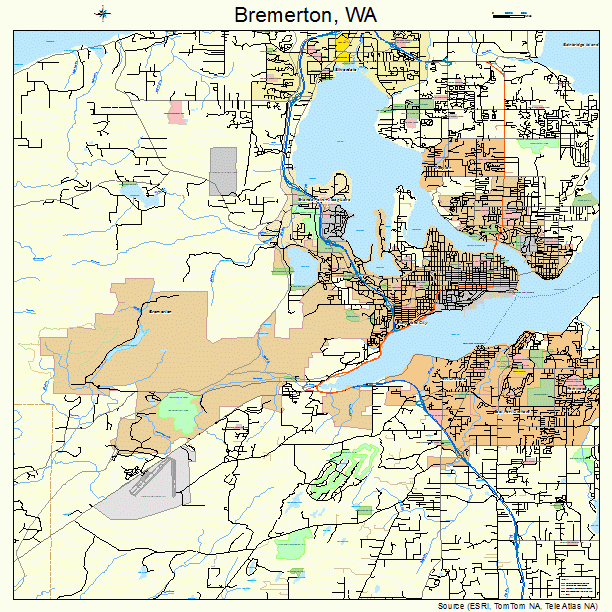 Bremerton, WA street map