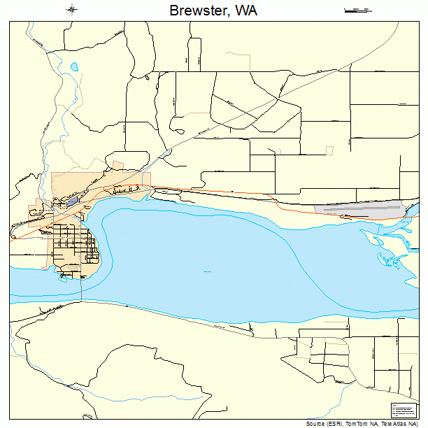 Brewster, WA street map