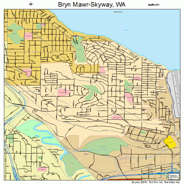 Bryn Mawr-Skyway, WA street map
