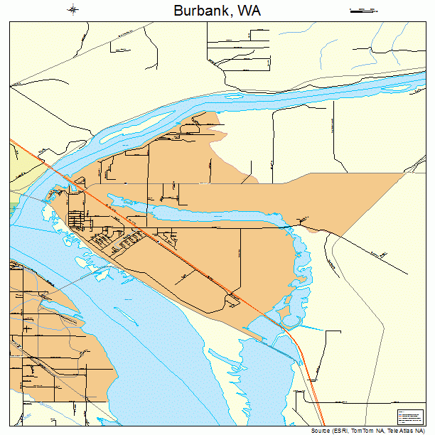 Burbank, WA street map