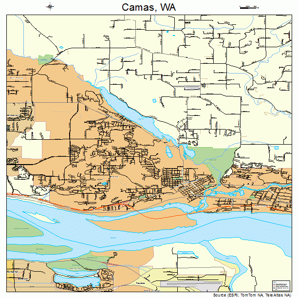 Camas, WA street map