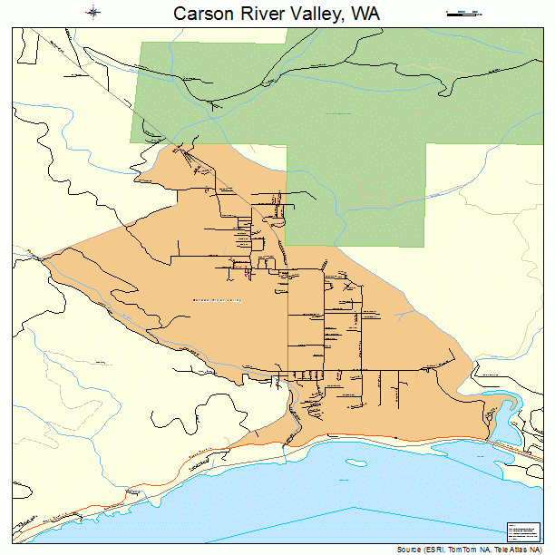 Carson River Valley, WA street map