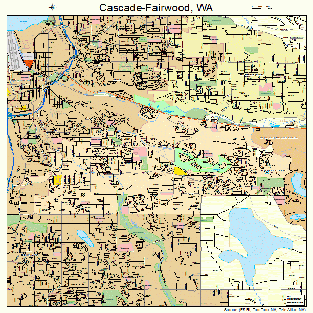 Cascade-Fairwood, WA street map