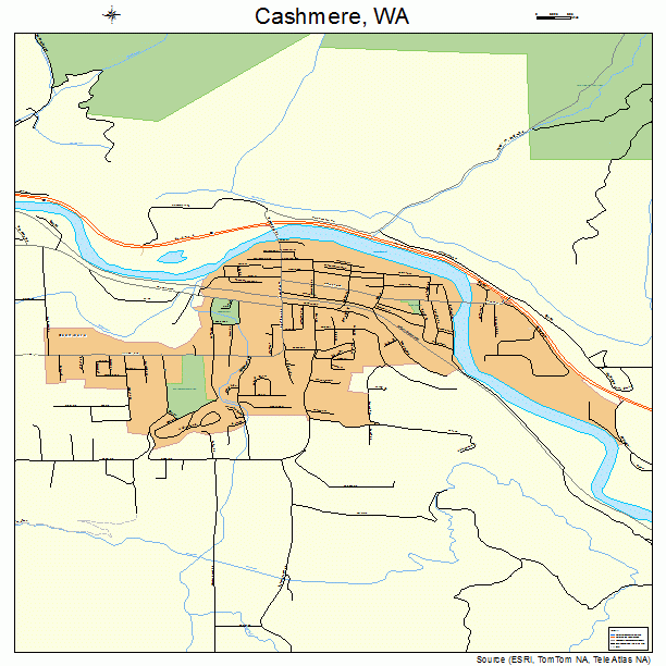 Cashmere, WA street map