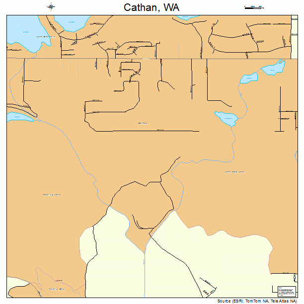 Cathan, WA street map