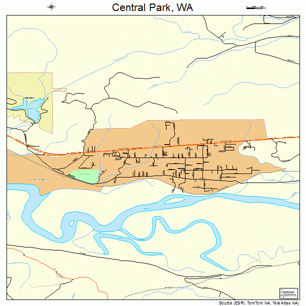 Central Park, WA street map