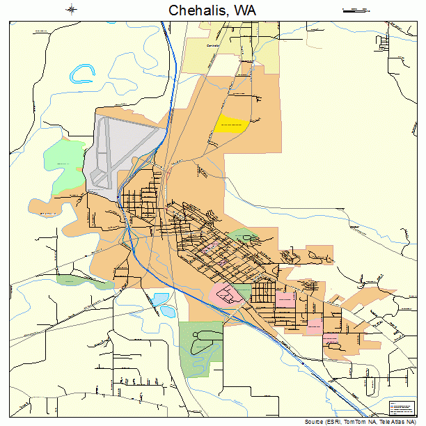 Chehalis, WA street map