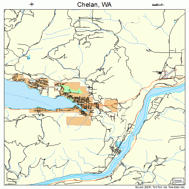 Chelan, WA street map