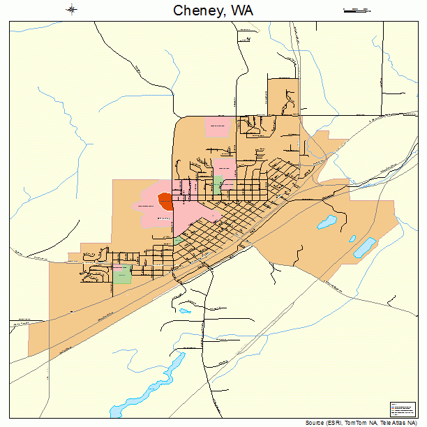 Cheney, WA street map