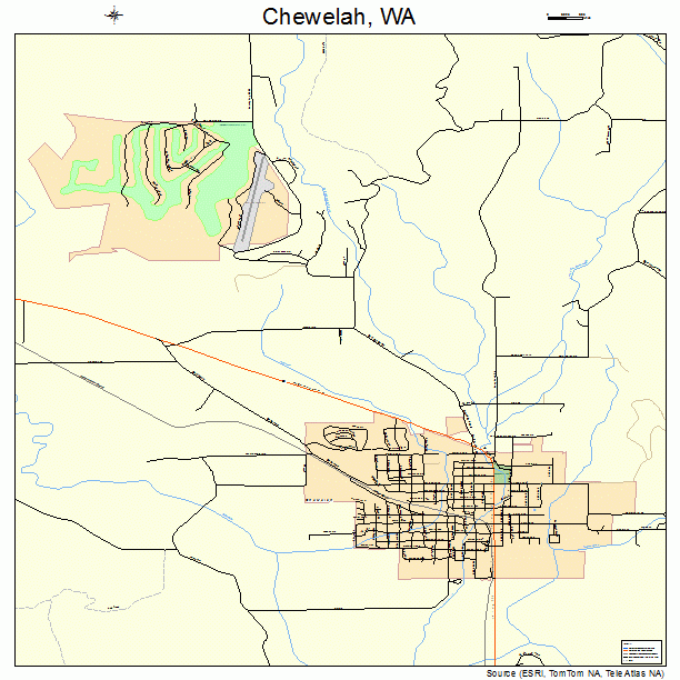 Chewelah, WA street map