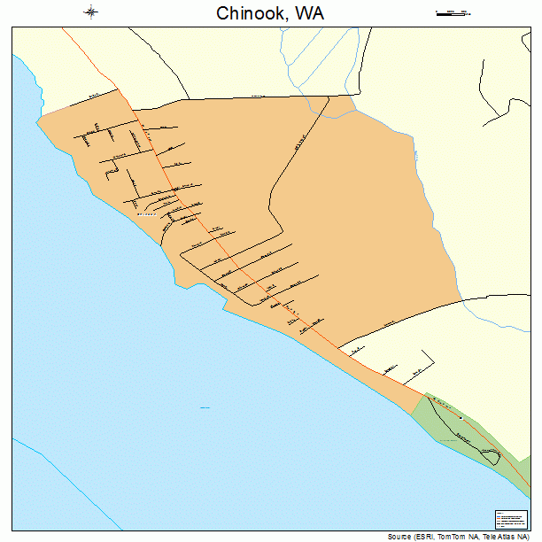 Chinook, WA street map