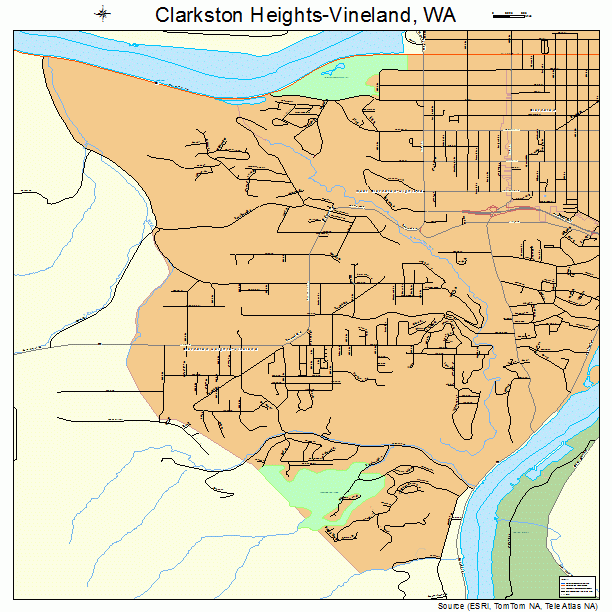 Clarkston Heights-Vineland, WA street map