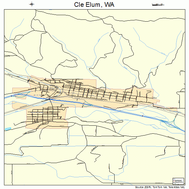 Cle Elum, WA street map