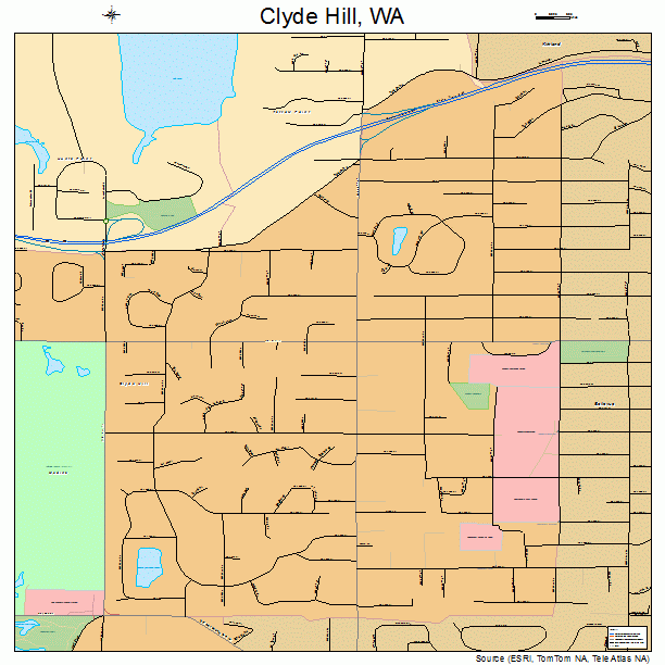 Clyde Hill, WA street map