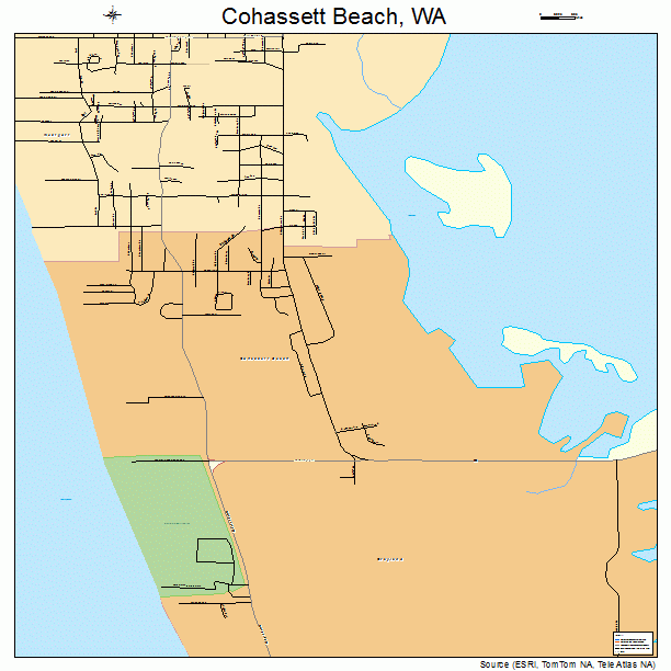 Cohassett Beach, WA street map