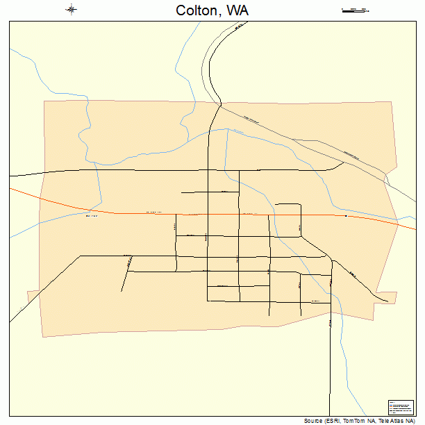 Colton, WA street map